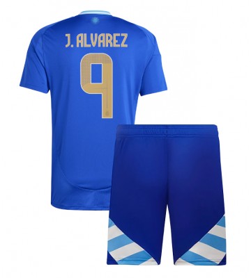 Argentina Julian Alvarez #9 Segunda Equipación Niños Copa America 2024 Manga Corta (+ Pantalones cortos)